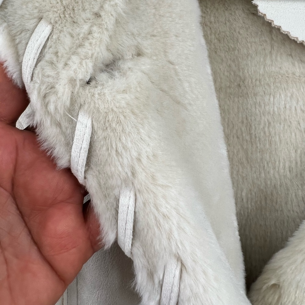 Coldwater Creek white faux leather jacket size M - Picture 4 of 9